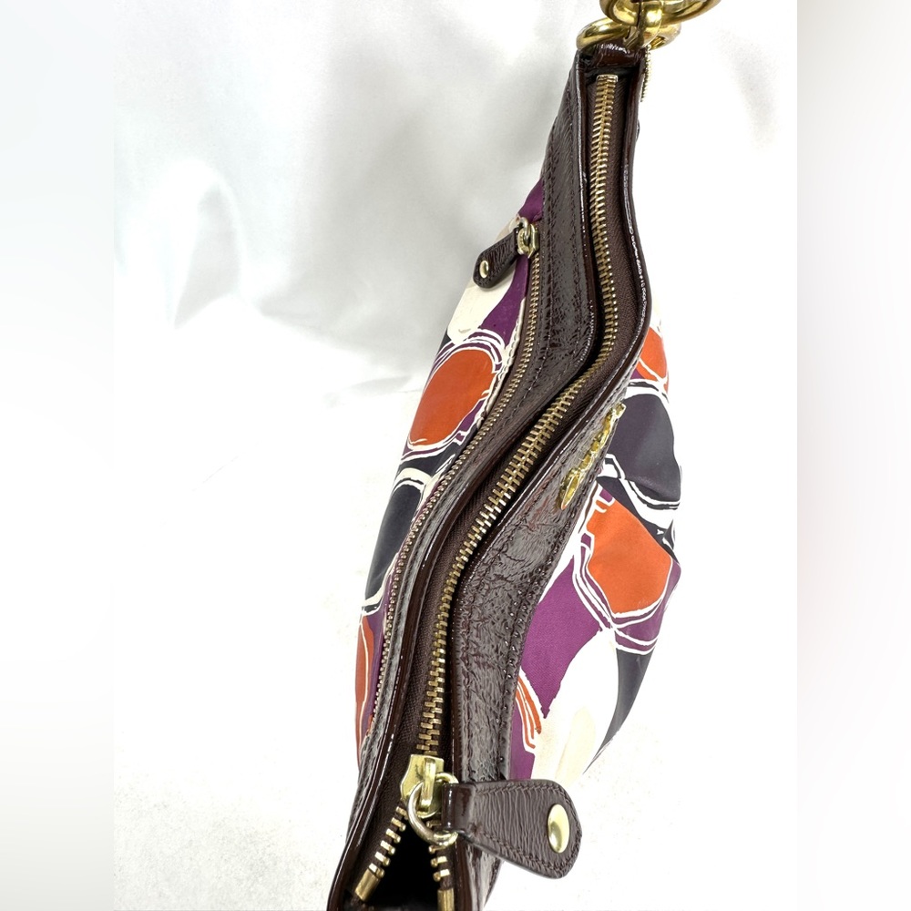 Coach Ashley F20016 Hand Drawn Scarf Print Multicolor Hippie Shoulder Bag Purse - Picture 7 of 14